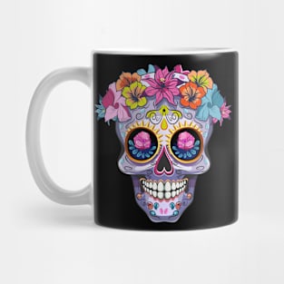 A skull with flowers Mug